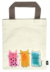 BOLSA DE TELA PARA LIBROS TRIO GATOS | MOSES